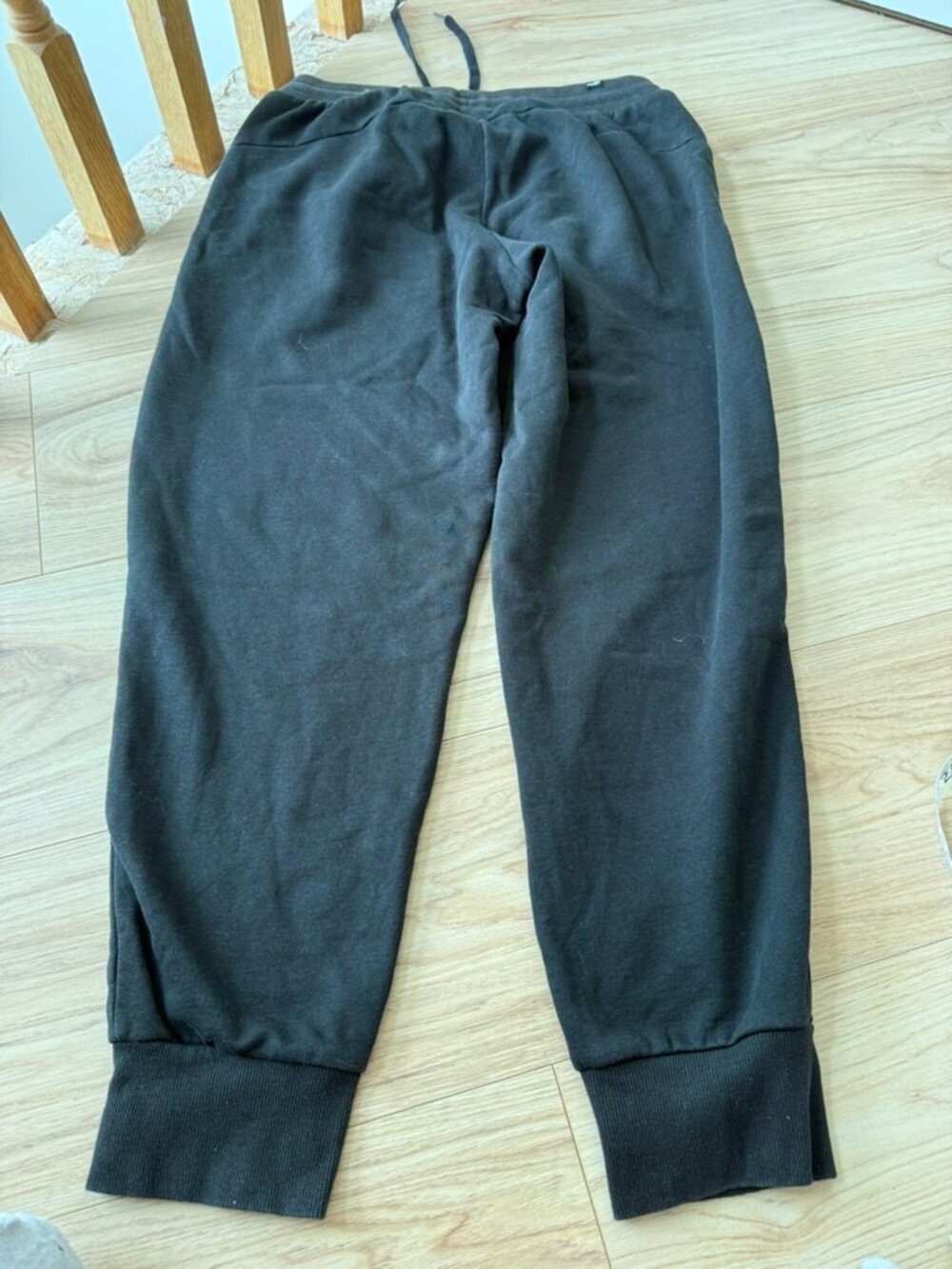 Puma Black Fleece Jogger Sweatpants Size M Cozy Athletic Lounge - Picture 6 of 6